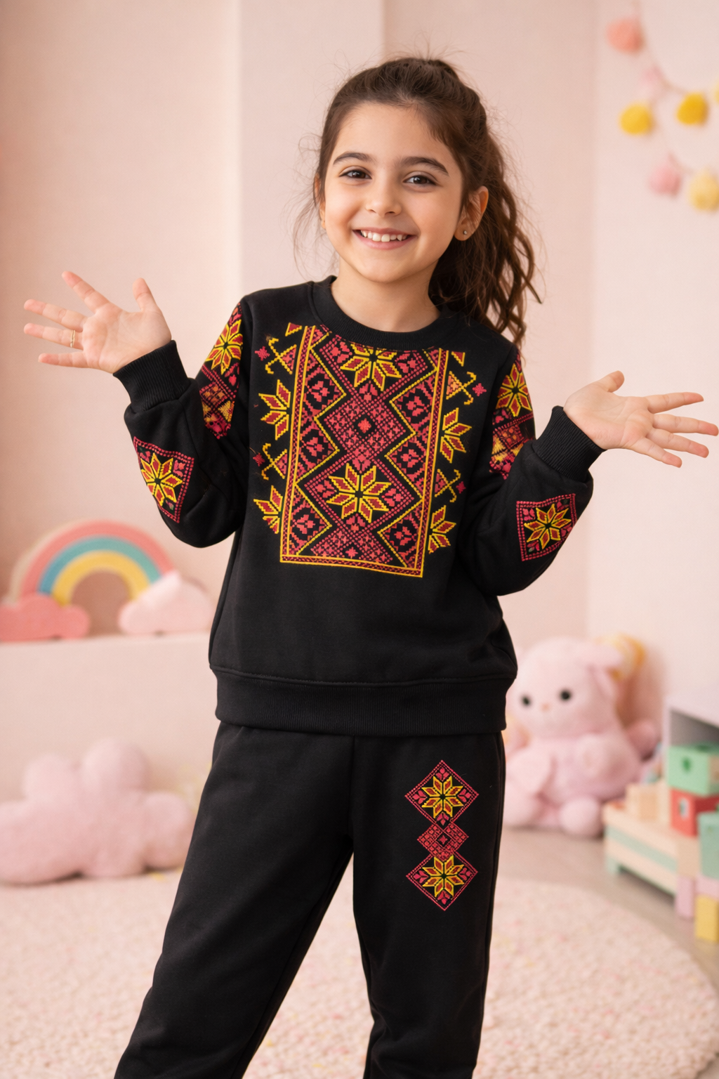 Black Ethnic Embroidered Set (Winters)