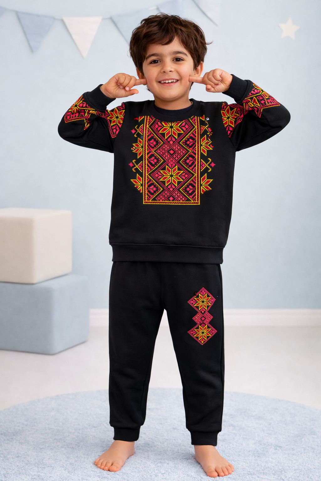 Black Ethnic Embroidered Set (Winters)