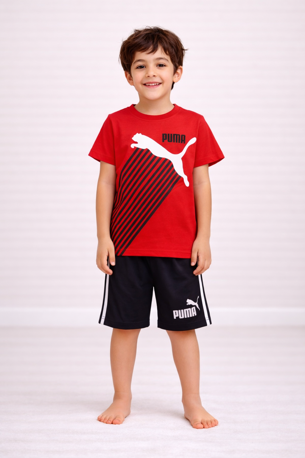 Everyday Comfort Cotton Short Set (Maroon & Black)