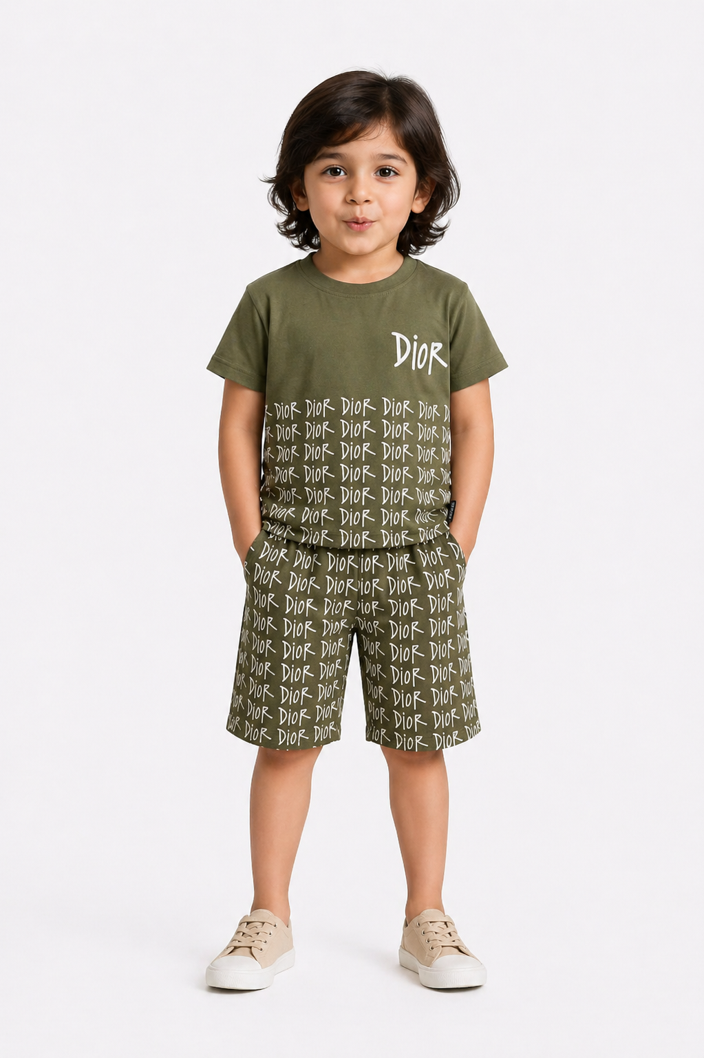 Olive Luxe Script Co-ord Set