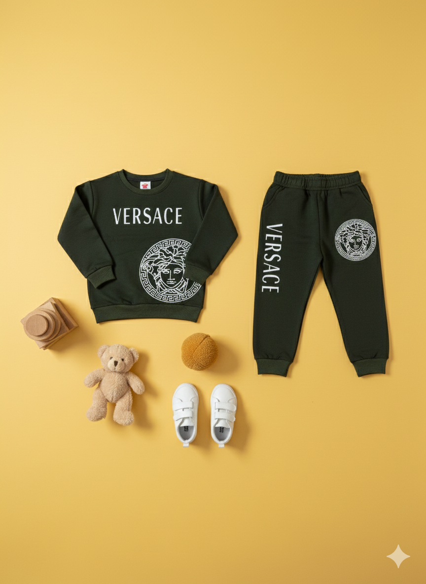 Versace Dark Green Winters Tracksuit (Boys & Girls)