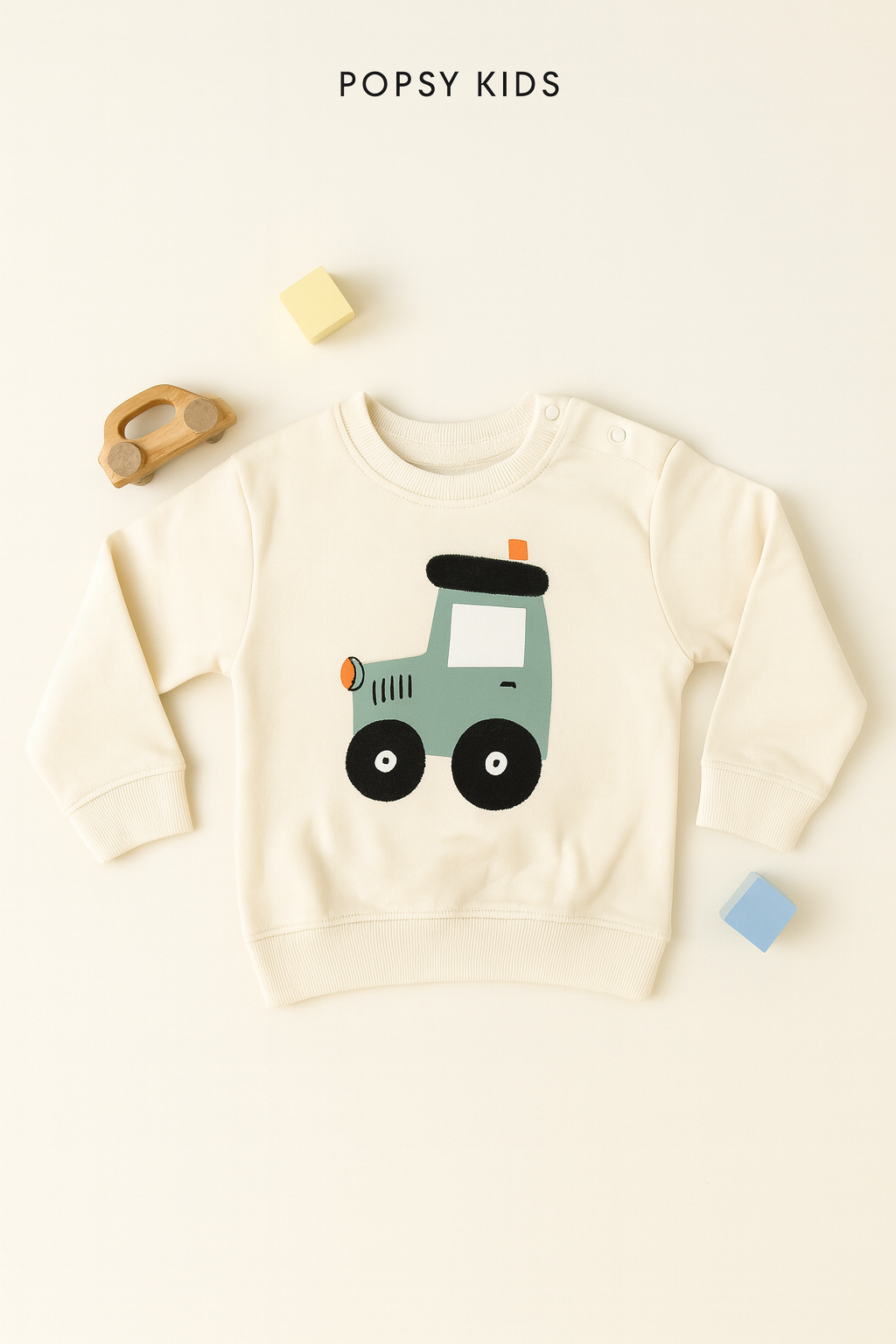 Winter Sweatshirt - Truck Adventure (Cream Color)