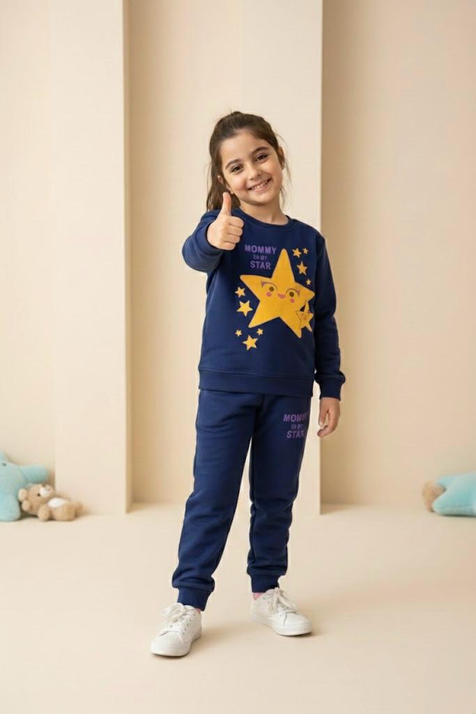 Mommy's Star Winters Tracksuit (Dark Blue)