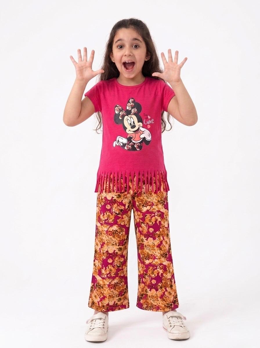 Minnie Fringe Style Top & Floral Trouser Set