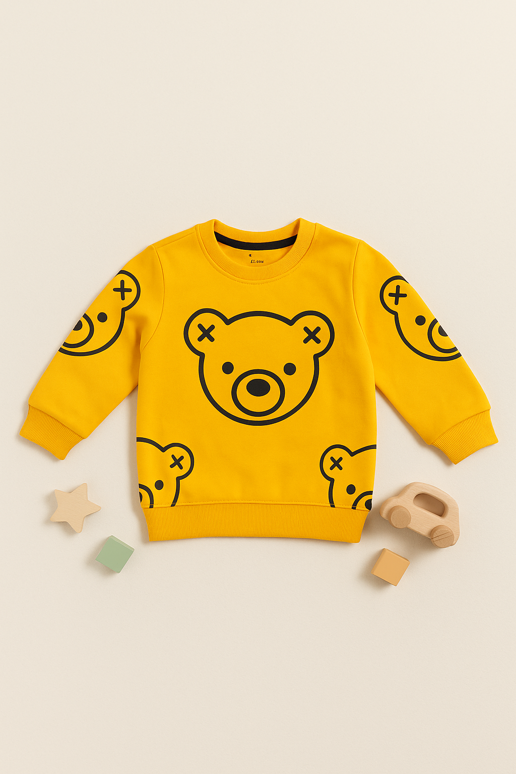 Unisex Winter Tracksuit - Cute Bear (Yellow & Black)